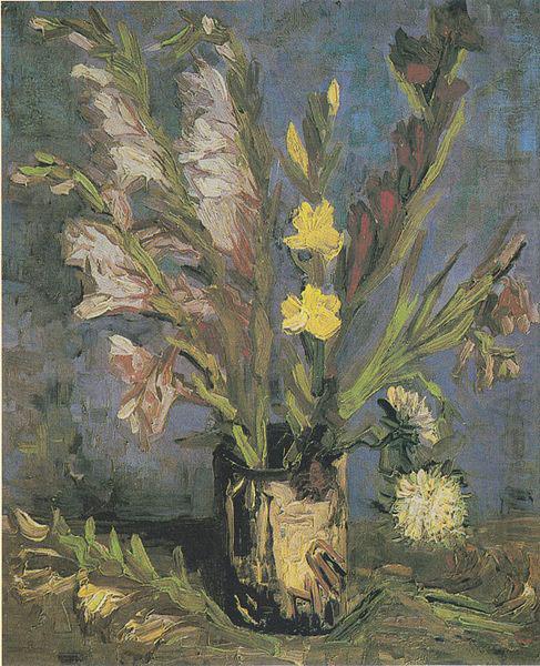 Vase with Gladioli, Vincent Van Gogh